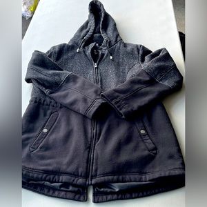 EUC Hooded Zip Up Pea Coat